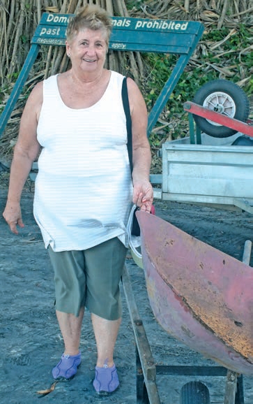 Rita Mancktelow with her barrow