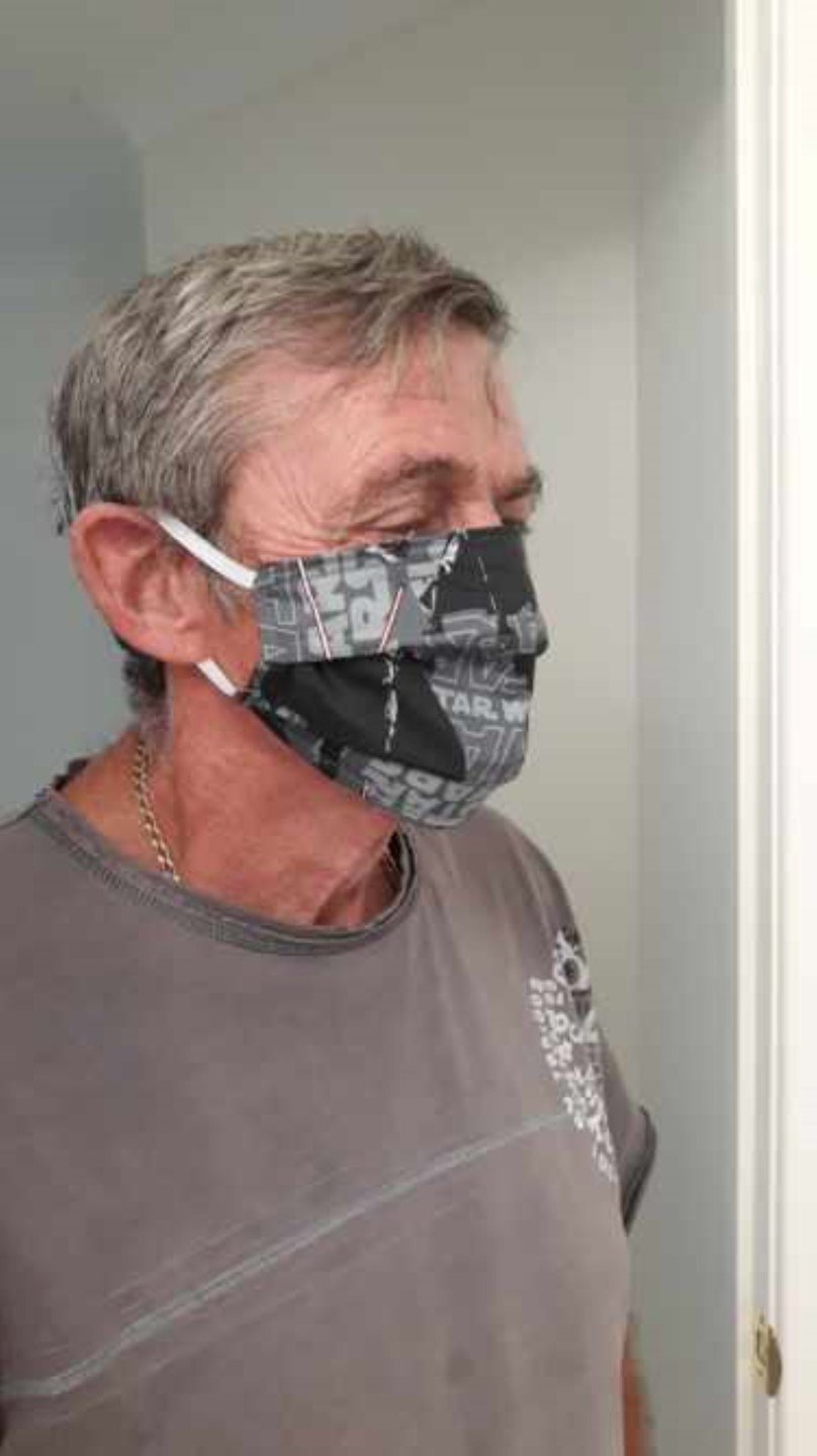 Tin Can Bay RSL volunteers have been busy sewing non-surgical masks and giving them out to veterans and community members in need