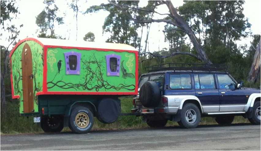 The cutest RV we saw in Ida Bay, Tasmania, a 'Home on Wheels'
