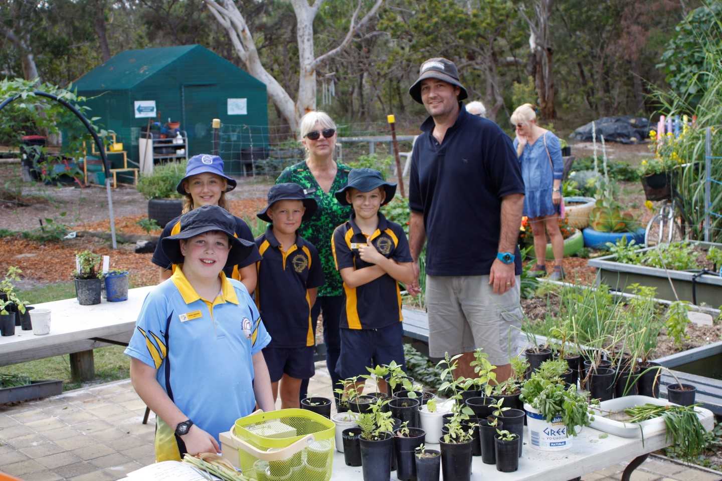 Students Ethan, Summer, Guy and Jasper provided tours and sold plants and seeds, whilst other , served Devonshire teas - Chap