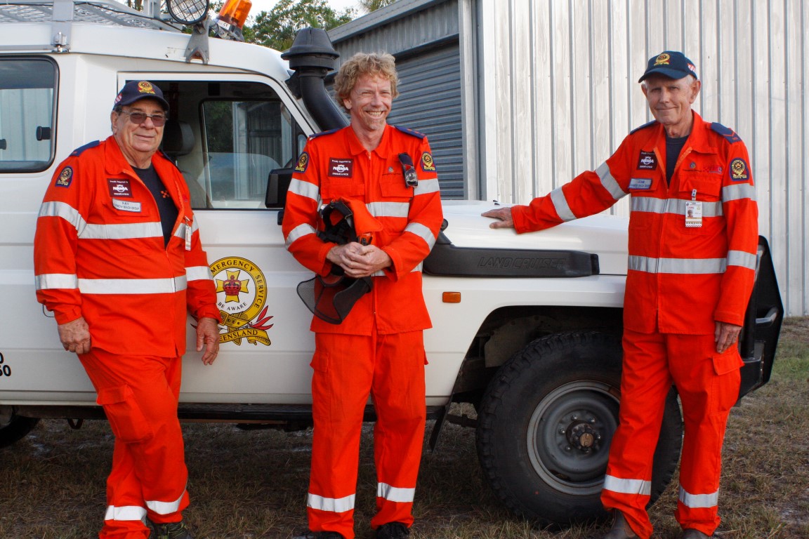 Ray King, Mark Lawler and John Missen call for more SES volunteers