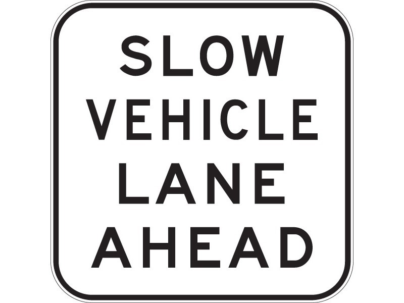 Slow vehicle lanes needed