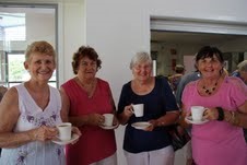 Annette, Jenny, Margaret, Marie, enjoying the refreshments