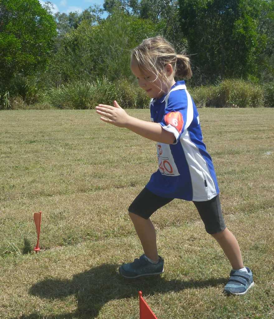 Amanda Geurts practising her running starts
