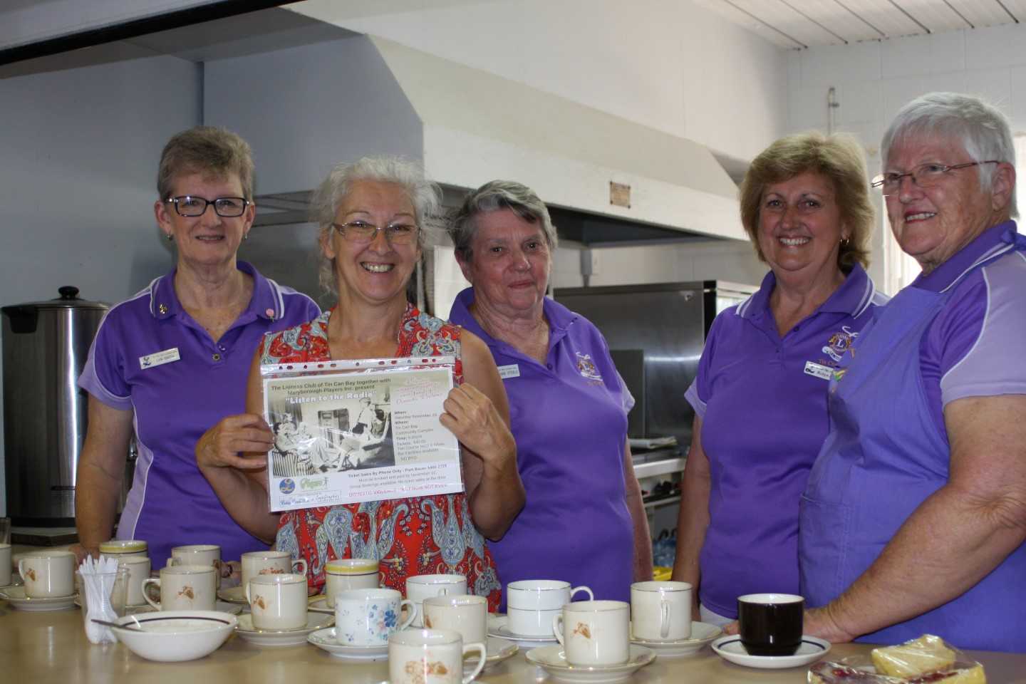 Tin Can Bay Lionesses Lyn Smith, Michelle Parker, Yvonne Steele, Robyn Breen and Pam Beuer invite you to a theatre night! 