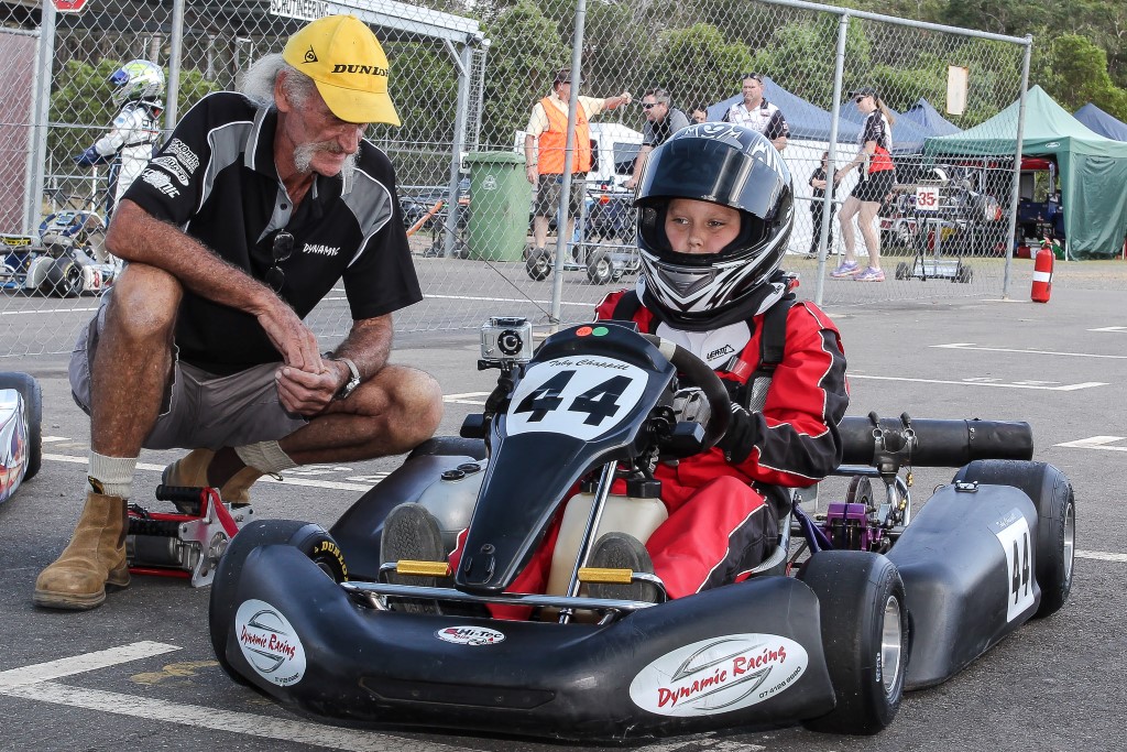 Grandad David Scott gives younger Toby some advice like: "You can't win on the first corner!"