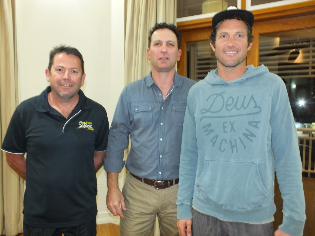 Steve Hargraves, Heatley Gilmore and Tyron van Santen are keen to see growth in tourism markets