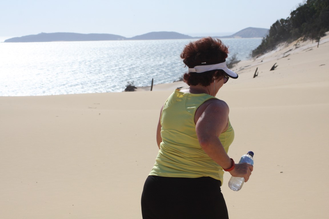 Traversing Carlo Sandblow: there is something for everyone - beginners, walkers and runners at one of Queensland's most pictu