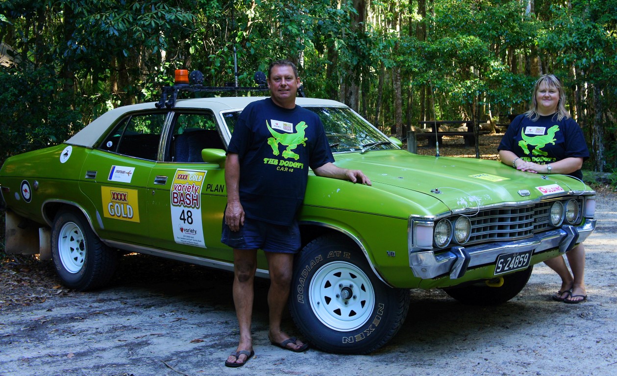 “The Dodgy’s" - Dean and Andrea Hayes with the 1976 ZG Ford Fairlane, prepare for their first Variety Bash together