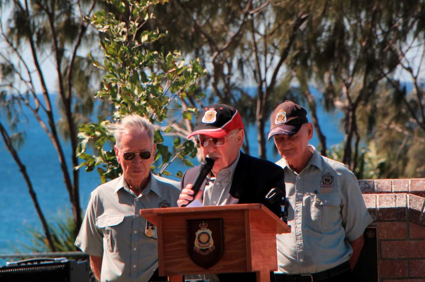 Pat Naylor OAM, John Molkentien with RSL president Joe Casey