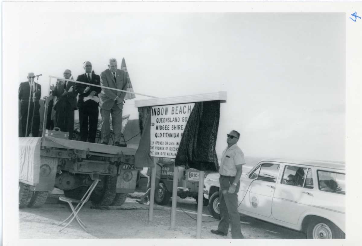 Queensland Premier, the Honourable Sir Frank Nicklin officially opened the road on Saturday 29 March 1966