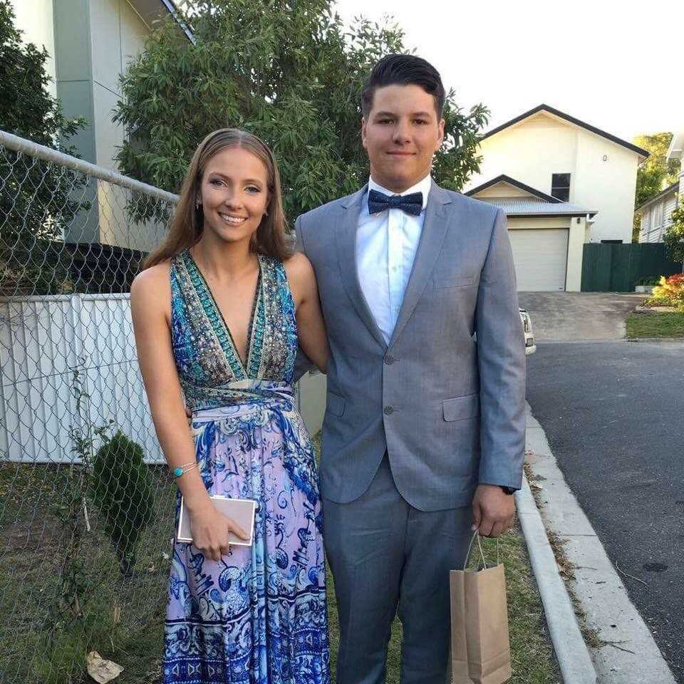 Buddy Modin with partner Nicola at Buddy's Formal last July