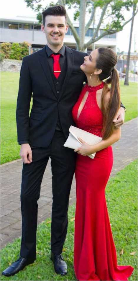 Sarah is pictured with Beau Nicholls