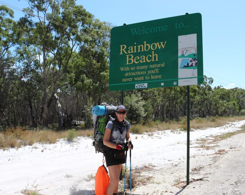 Jennifer takes a break in Rainbow Beach post image