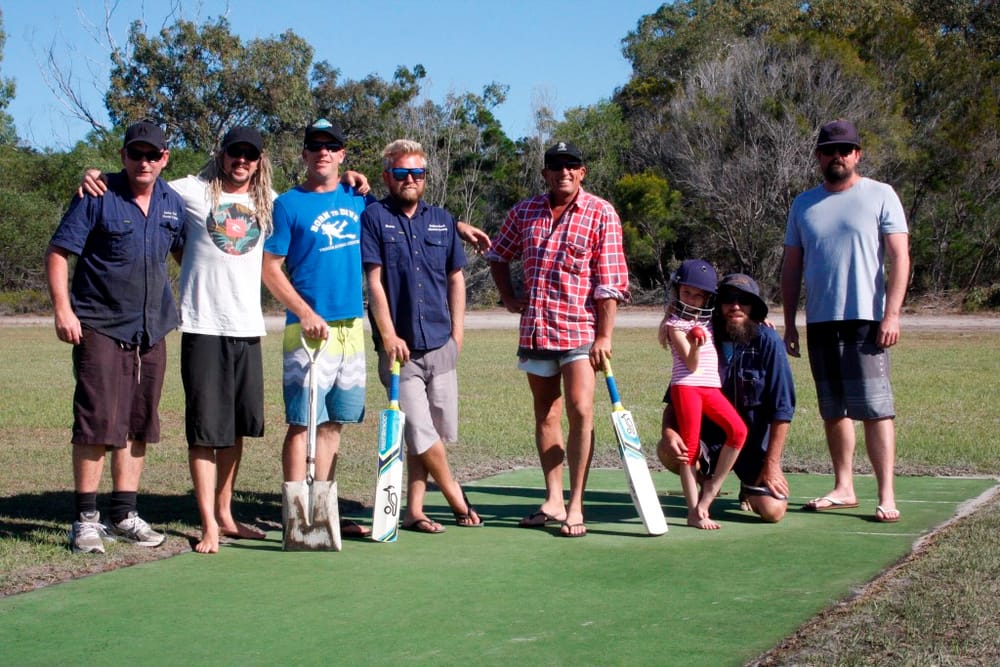 Rainbow Beach field a cricket team post image