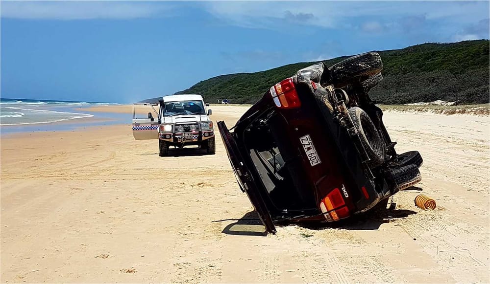 Traffic incident on Fraser Island a reminder to drive to conditions post image
