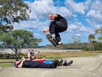 Skating over doubts, fears, friends - and a cop!