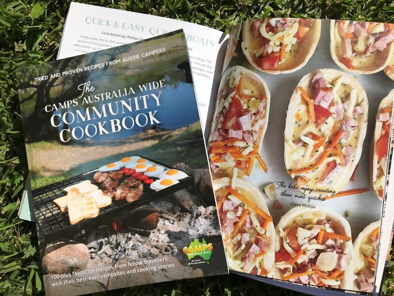 The Camps Australia Wide Community Cook Book is a perfect present for a mum who loves camping - and it is locally produced!