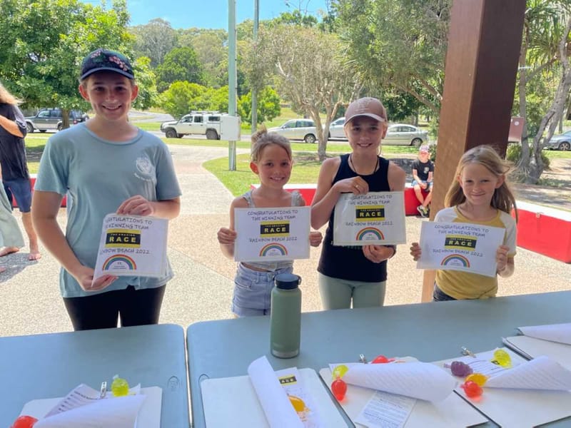 Proud winners of The Amazing Race Rainbow Beach!