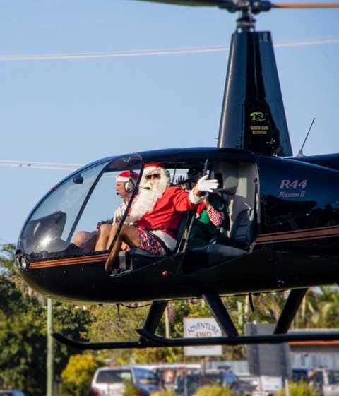 CIRS - Santa arriving Rainbow Beach-style