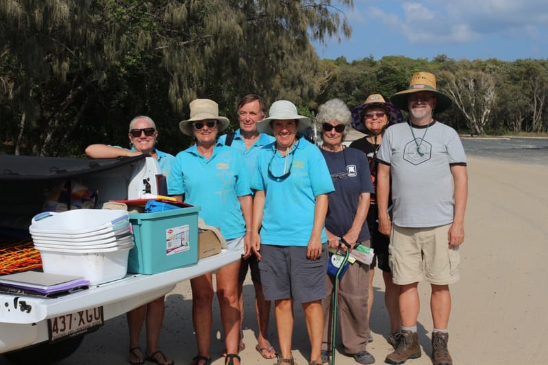 Coastcare Collaboration with Sherida Holford, Leigh Warneminde (President Coolum North Shore Coast Care), Colin Ingram (back)