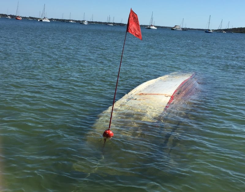 Some wrecks are visible, some are not, so always be careful when navigating, particularly at night