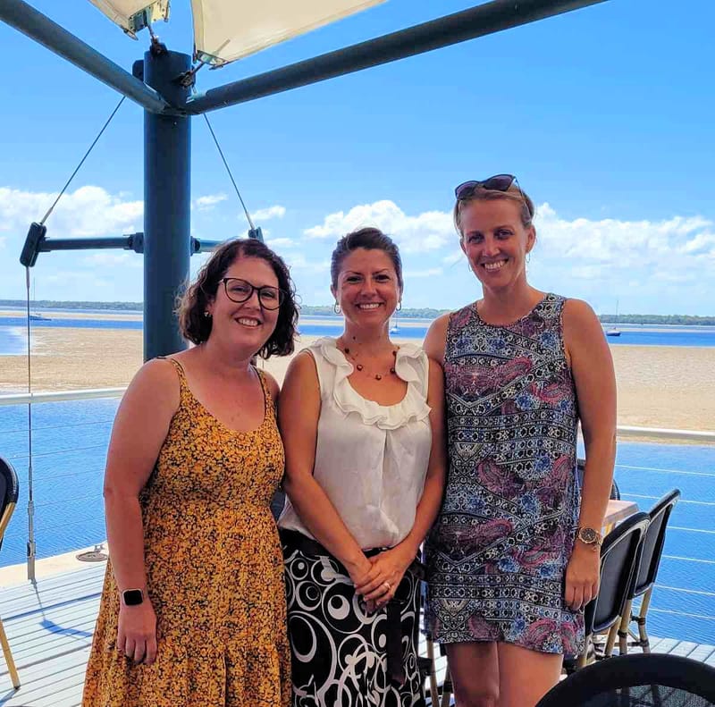 Current management committee: Secretary - Marnie Kropp, President - Elisa Seul, and Treasurer - Kelly Smith at the recent Chr