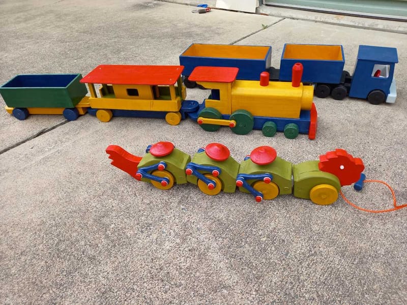 Bill Neil’s wonderful collection of handmade wooden toys