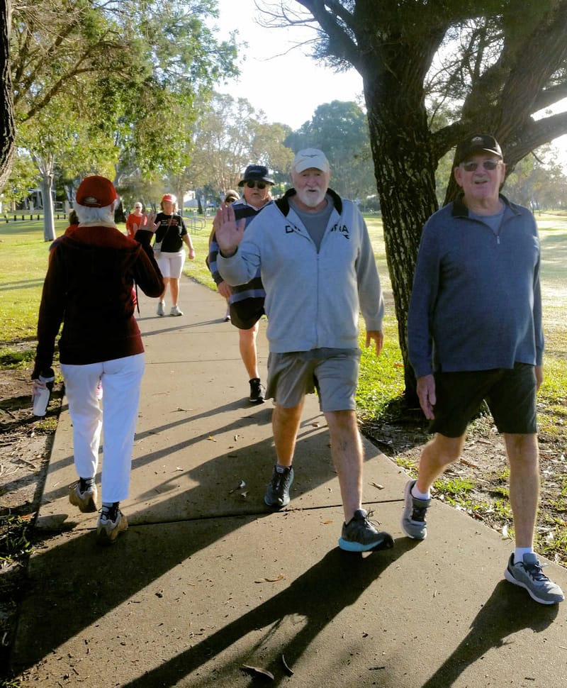 Our 7am walkers meet the 7.30am group along the foreshore in Tin Can Bay on Wednesdays &amp; Saturdays