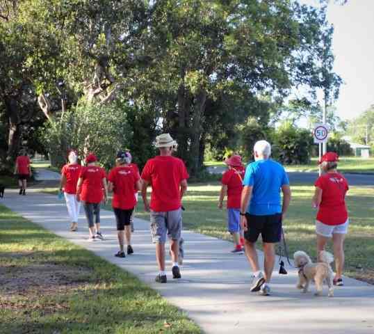Heart Foundation Walkers on a recent walk along the foreshore towards Crab Creek