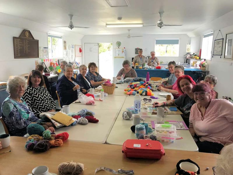 QCWA - Our craft ladies busy making various items for donations