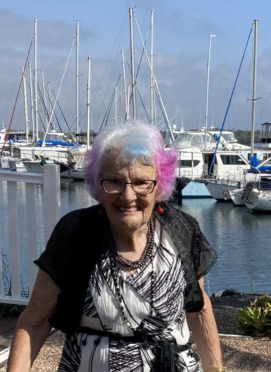 Delightful Della off to a Probus meeting