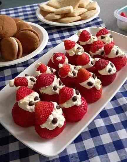 Happy Santas made by Christine for craft morning tea