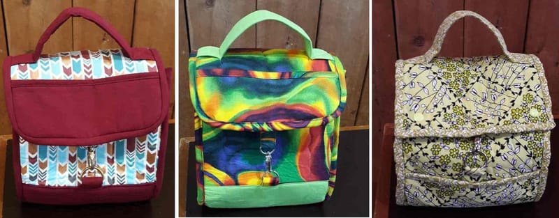 Quilters - Lunch bags made by Irene, Jo, and Leonie