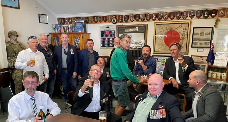 Submariners from around Australia banded together to enjoy Anzac Day in Tin Can Bay.