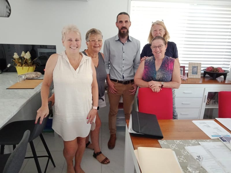 Di Warren - secretary, Julie Collins - treasurer, Nathan Hammond - MOWQ, Robyn Saul - president, Julie Thorne - assistant tre