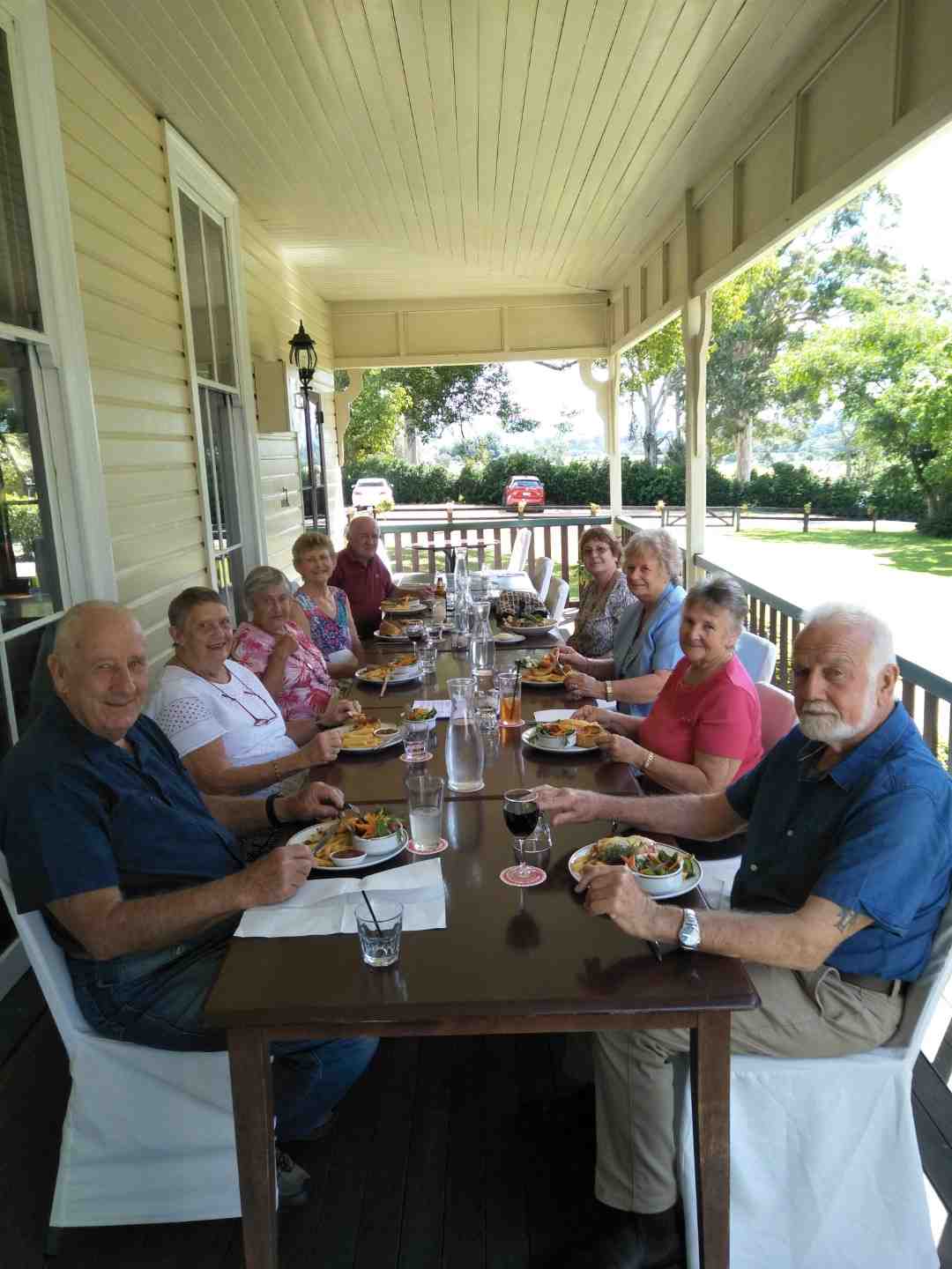 Over 60s members Ray and Lil Kahl, Barbra Gannon, Annette Collins, Doug Collins, Shaneen Baird, Pam Russell, Dorothy and Don