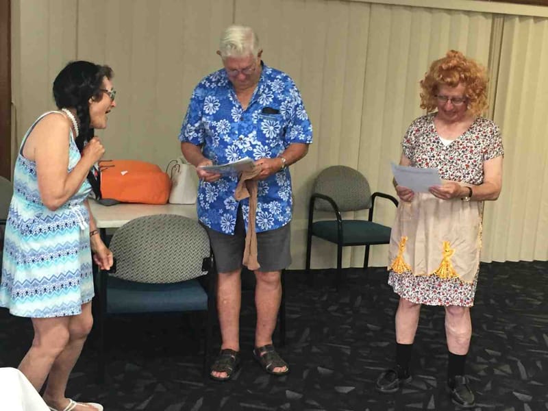 The skit by Kaye Olson, Don Beaton and John Olson brought a lot of laughter to Probus members