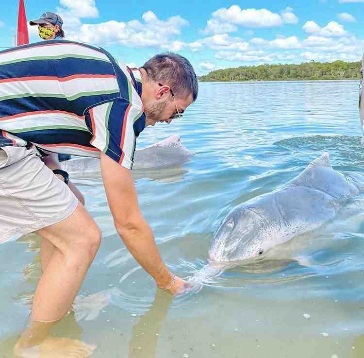 Daniel Lavoura from Brazil visited the region recently to see the dolphins and visit the famous Cooloola Coast