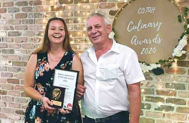 Winner of the TAFE Queensland Apprentice Baker of the Year 2020 is Rebecca Jones from Ed’s Bakery!