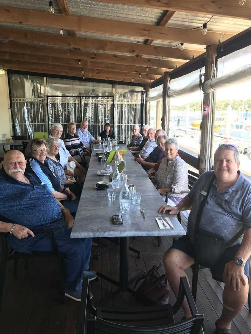 TCBFC - Club members at Sails Bar &amp; Bistro at Tin Can Bay Yacht Club