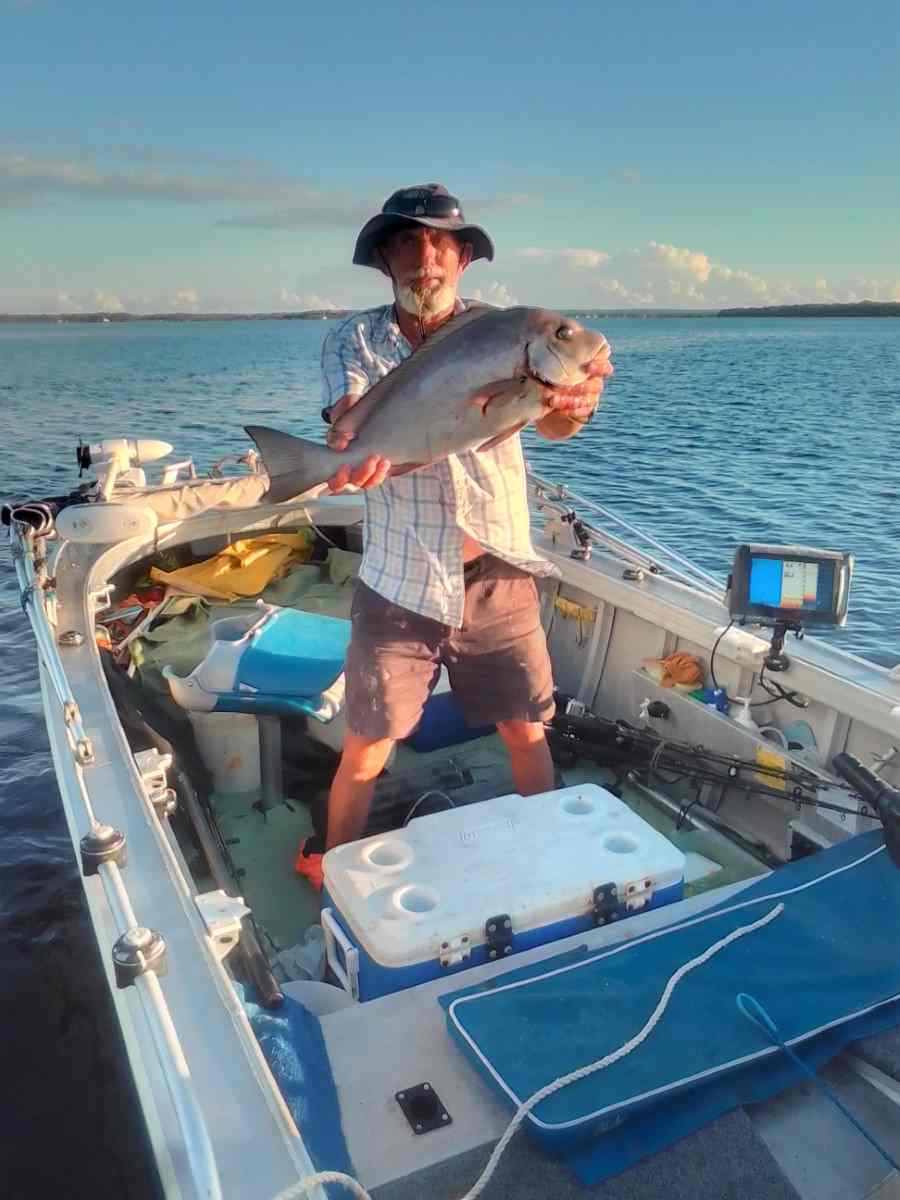 Derek Andrews with a slatey bream