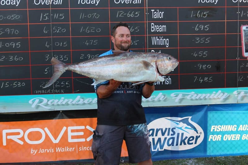 This 15.5 Amber Jack by Jim Cole took out The Big Fish category one night at the 2019 Rainbow Beach Family Fishing Classic