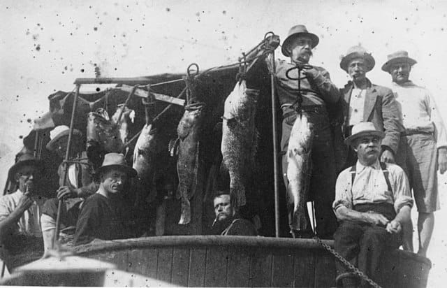 Fishing party at Tin Can Bay ca.1925 - State Library of Queensland