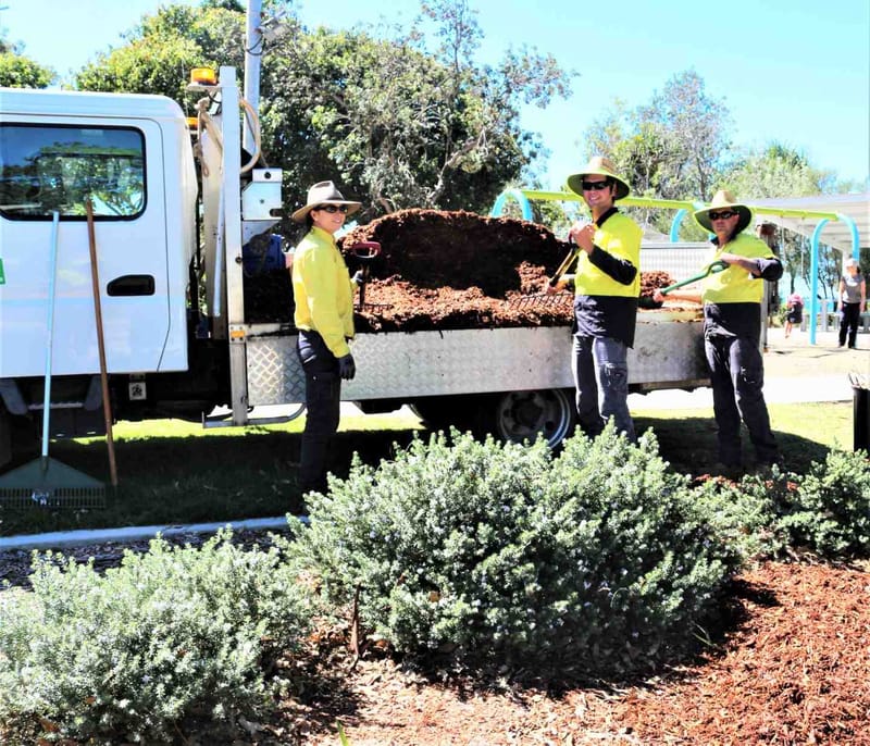 Council crews at the Rainbow Beach playground are doing a great job keeping it looking fresh