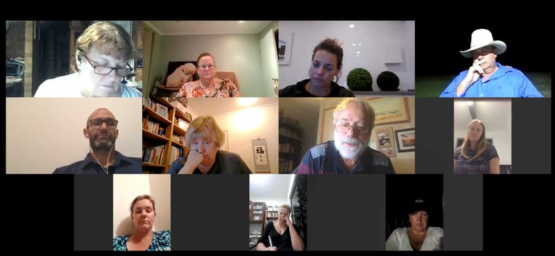 Members of the Community Reference Group formed for the Tuan Toolara Feral Horse Public Safety Initiative: Top, Jenny Millers