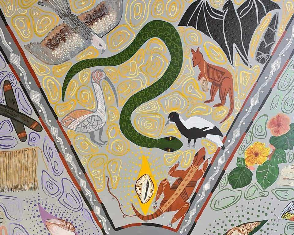 Butchulla artwork by Karen Hall, who will be involved in the mural’s final design.