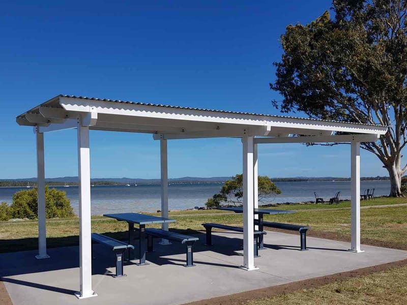 The all abilities access double shelter is ready for you to enjoy the view.