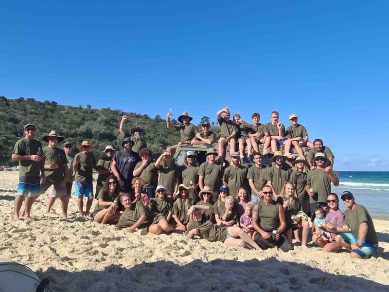 A huge crowd gathered for the 2021 Memorial Surf Classic at Double Island Point