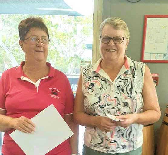 Golf - Irene Brogden receiving her Division 1 first monthly medal